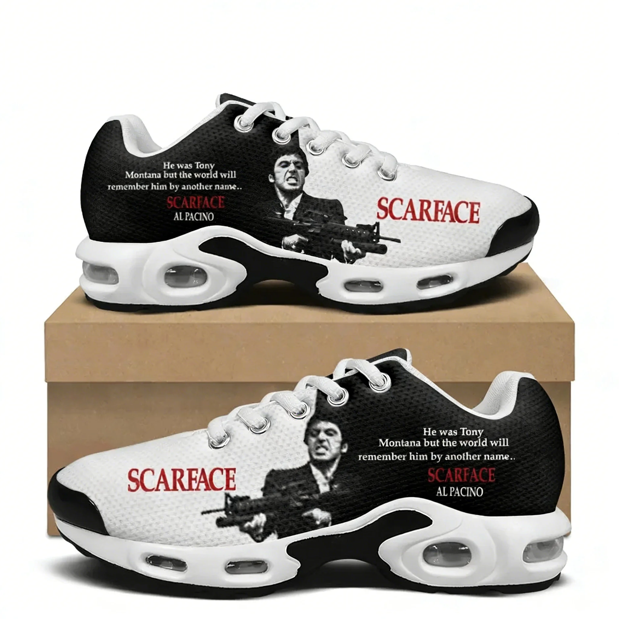 Men Shoes Runners - Scarface Air Cushion Sneakers Hot Movie