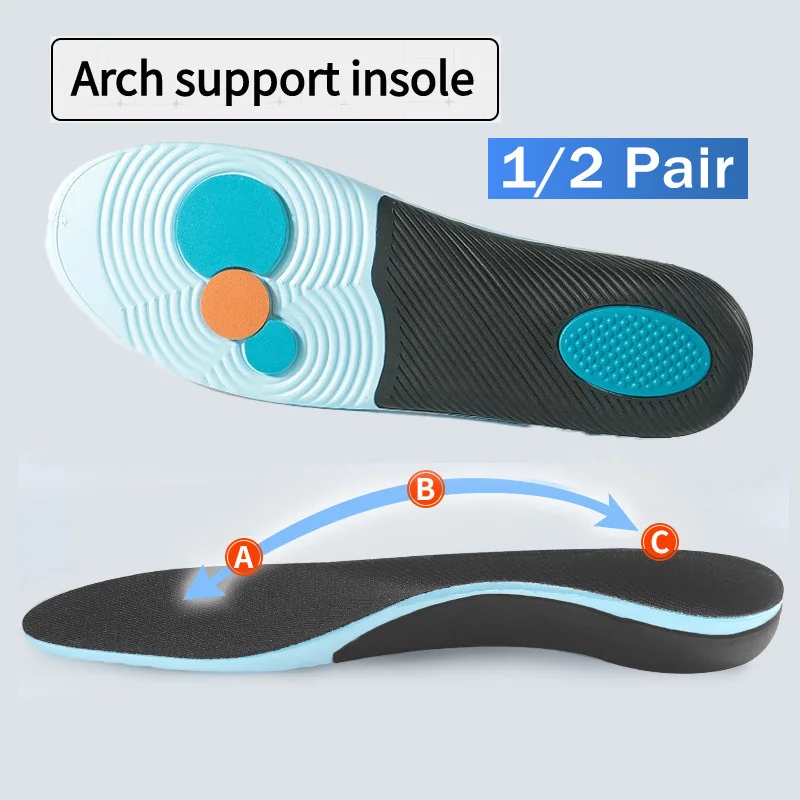 Men'S Shoes For Plantar Fasciitis - Orthopedic Flat Foot Insoles with Athletic