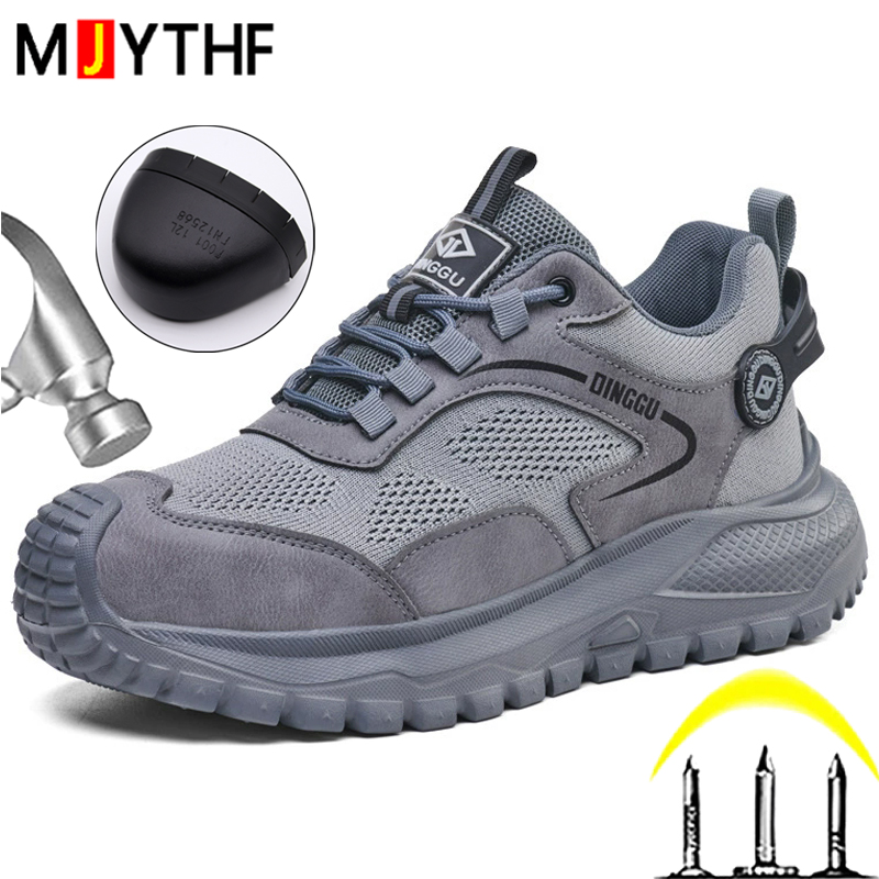 Work Boot Steel Toe - Lightweigh Work Safety Shoes Men Anti-Smash