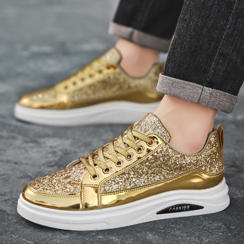 Men'S Shoes Size 43 In Us - Gold Men's Sneakers 2025 New Luxury