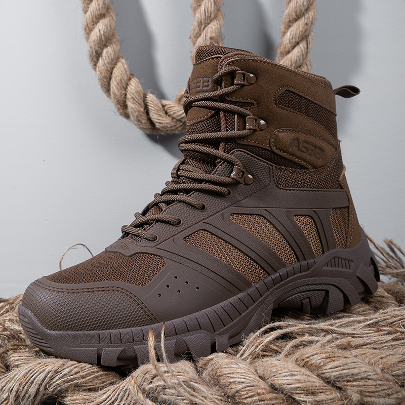 Men'S Shoes For Work - Men Tactical Boots Lace Up Desert
