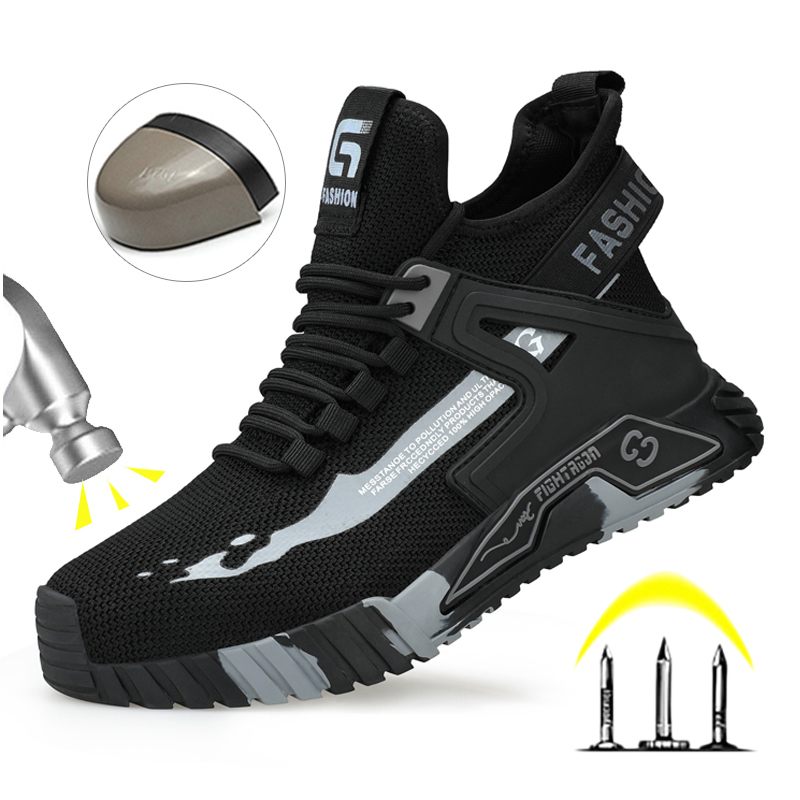 Work Boot Steel Toe - Anti-Smash Puncture-Proof Work Shoes Indestructible Mining