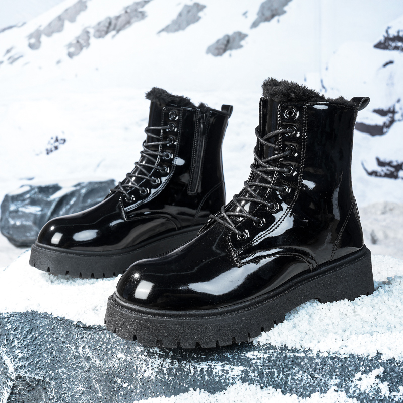 Men's warm plush high-top boot - Men'S Shoes For Work recension och pris