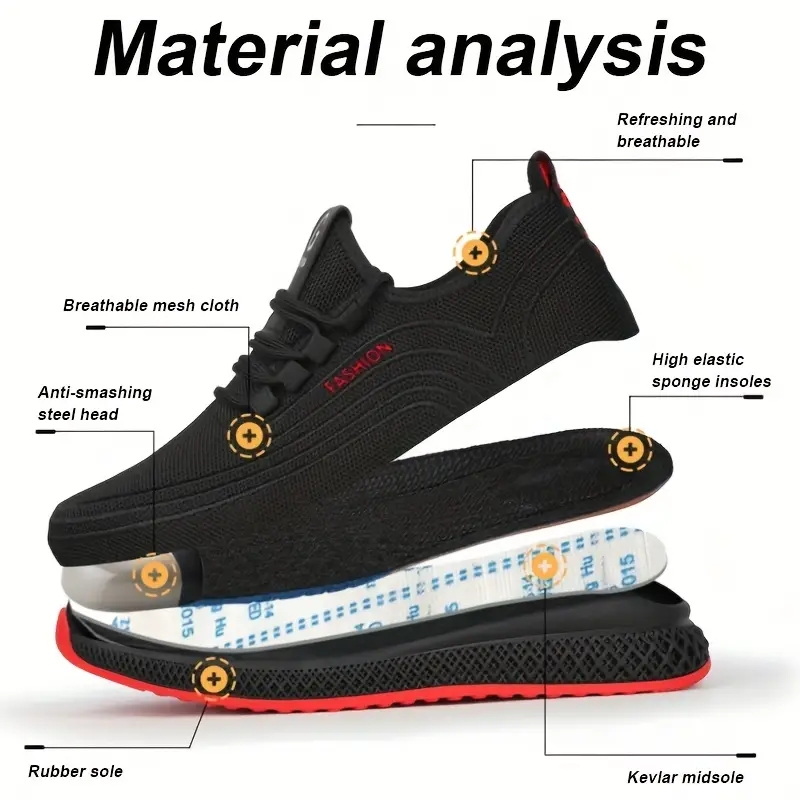 Anti-Smash Puncture-Proof Inde - Work Boot Steel Toe recension och pris