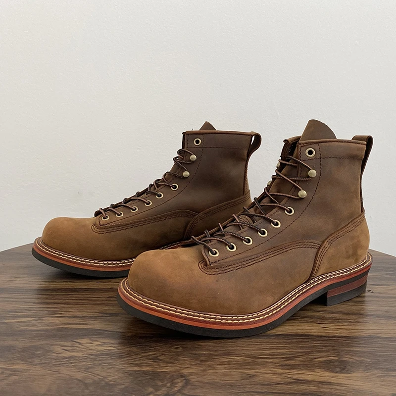 Vintage British Men Ankle Boot - Men'S Shoes For Work recension och pris