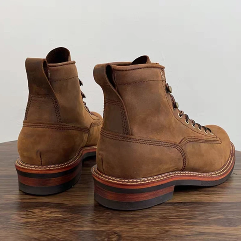 Vintage British Men Ankle Boot - Men'S Shoes For Work recension och pris