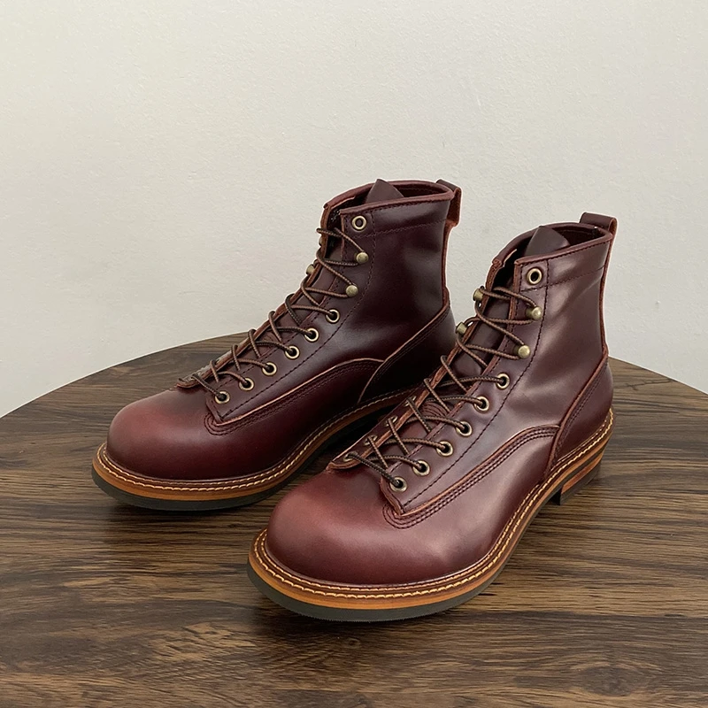 Vintage British Men Ankle Boot - Men'S Shoes For Work recension och pris