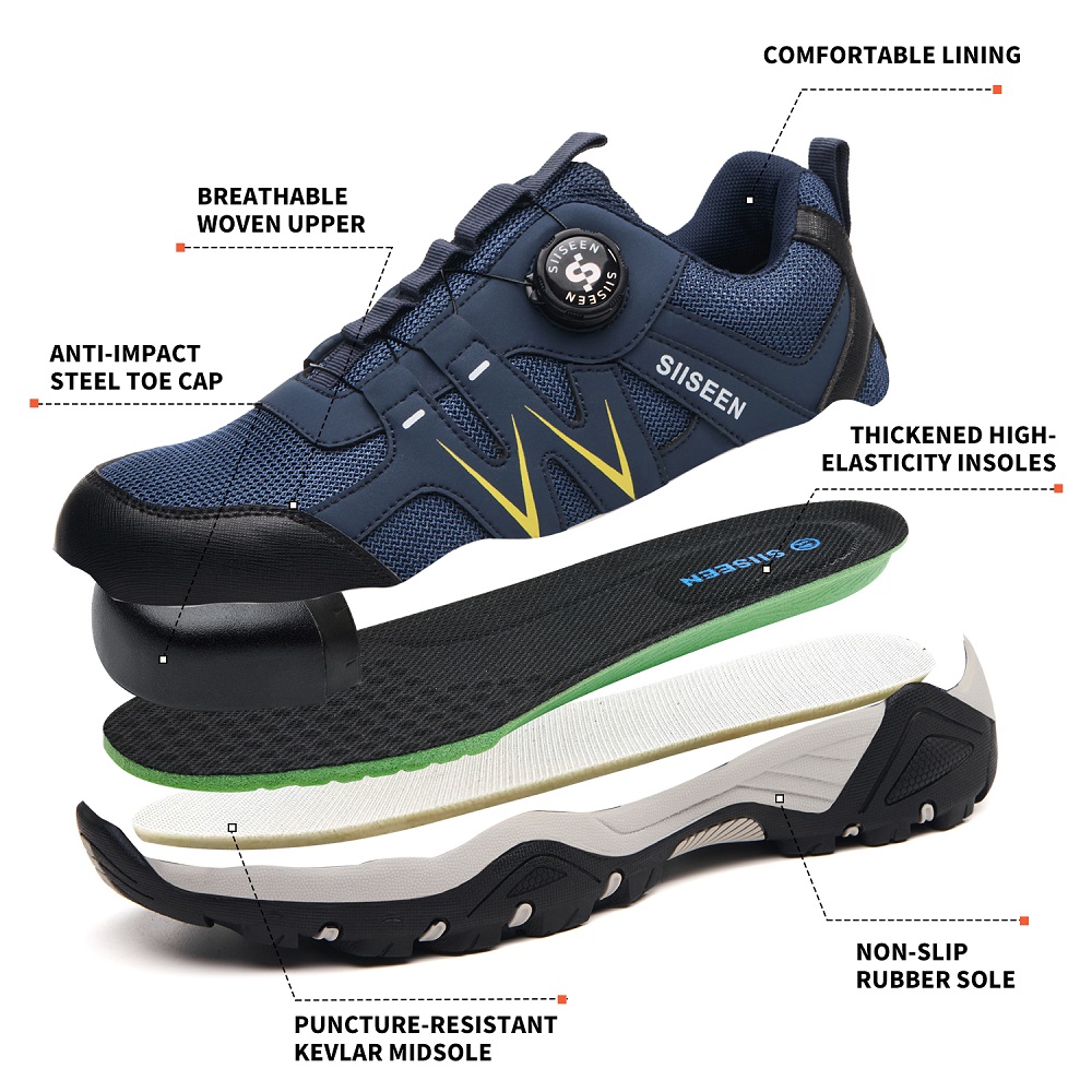 Men's High Quality Safety Shoe - Work Boot Steel Toe recension och pris