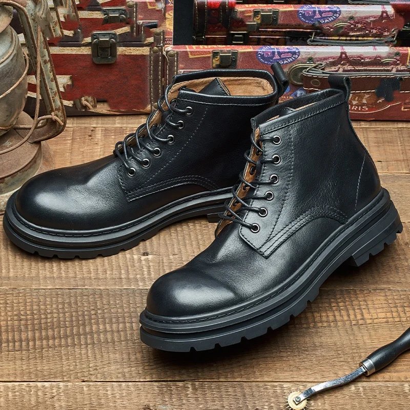 Men's Retro Ankle Leather Boot - Men'S Shoes Quality Brands recension och pris
