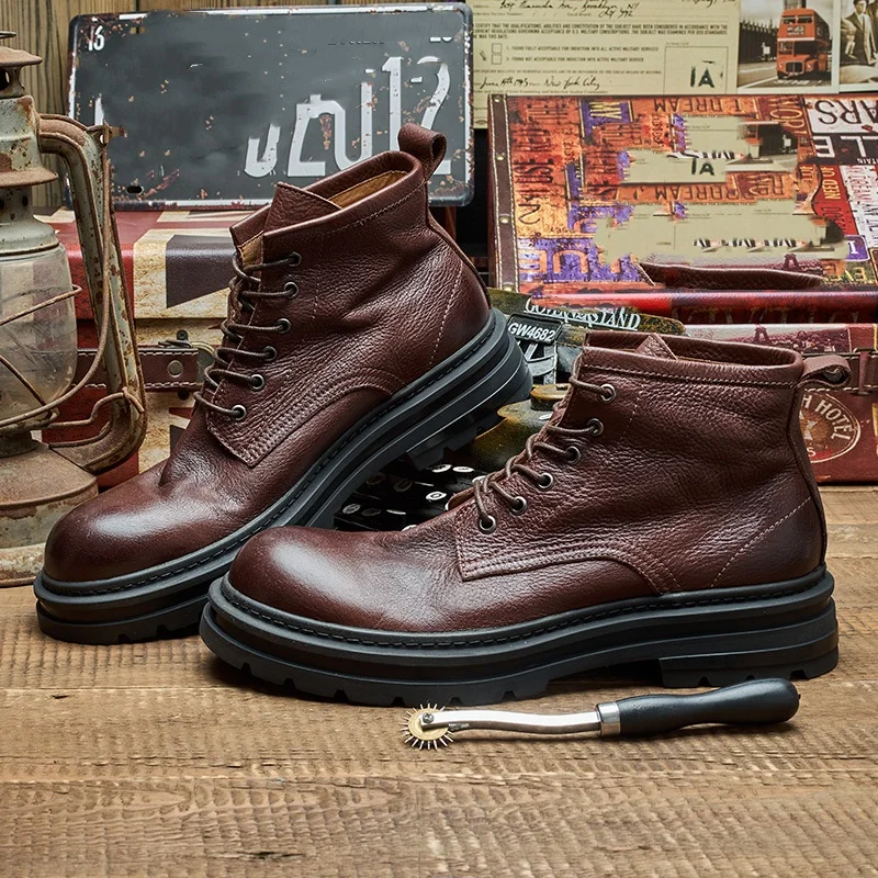 Men's Retro Ankle Leather Boot - Men'S Shoes Quality Brands recension och pris
