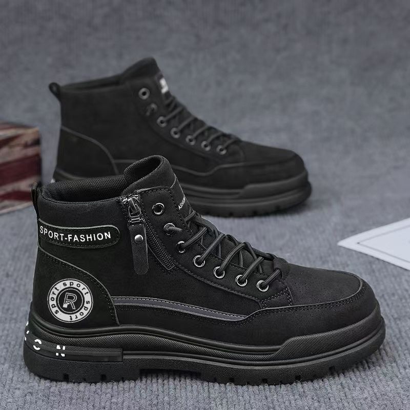 Men Retro High Top Work Boots  - Men'S Shoes For Work recension och pris