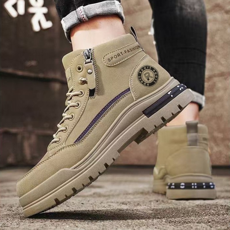 Men Retro High Top Work Boots  - Men'S Shoes For Work recension och pris