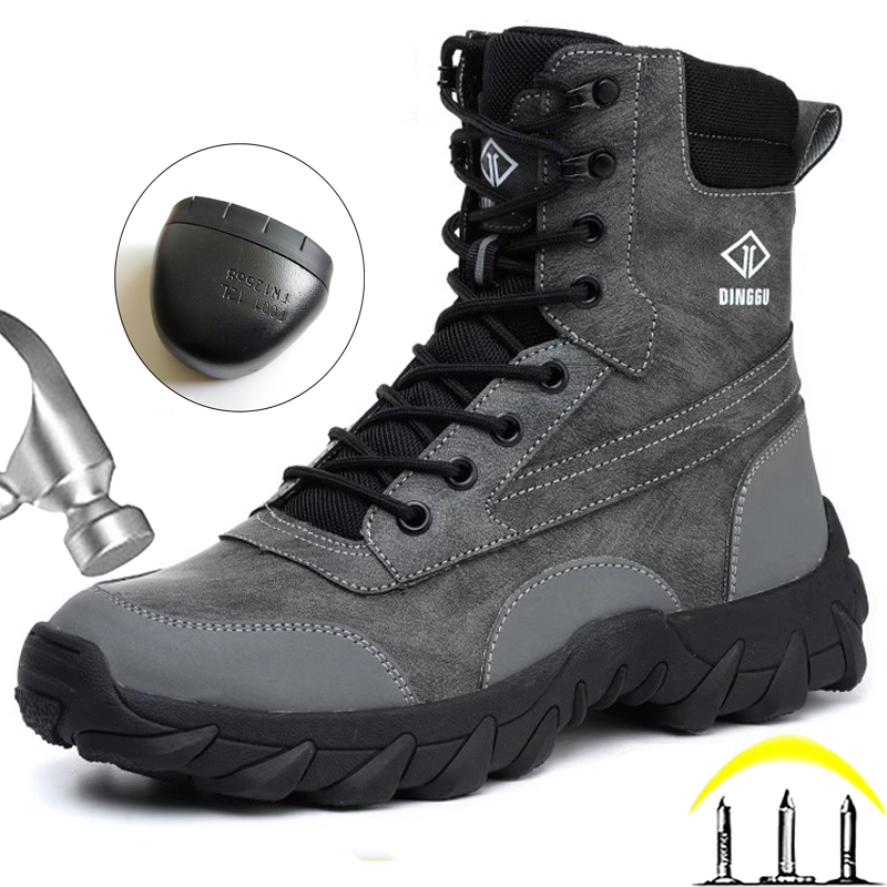 High-top Men Boots Waterproof  - Work Boot Steel Toe recension och pris