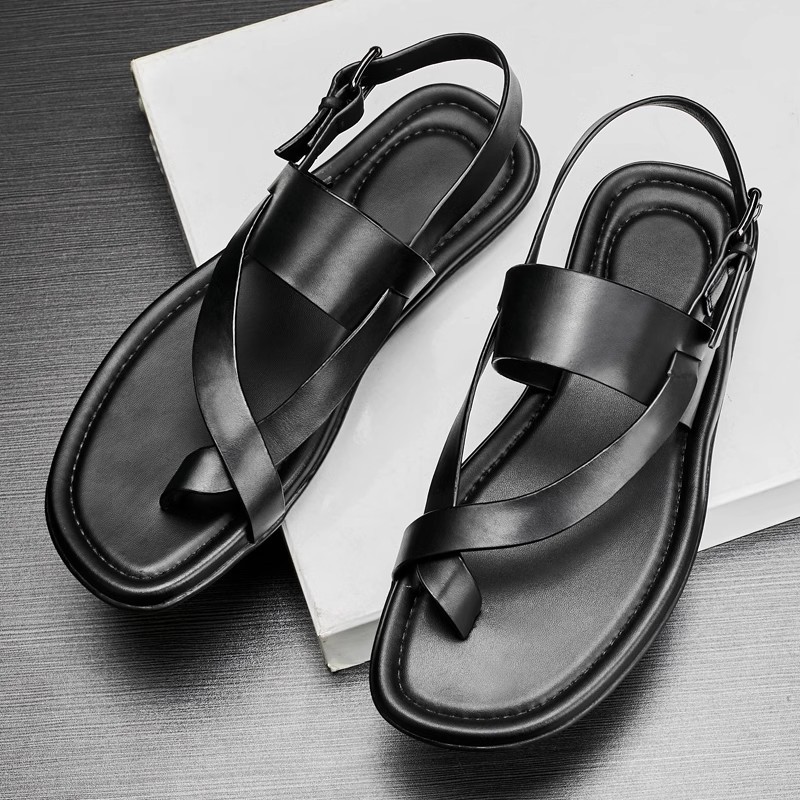 Genuine Leather Mens Sandals L - Men'S Shoes Size 43 In Us recension och pris