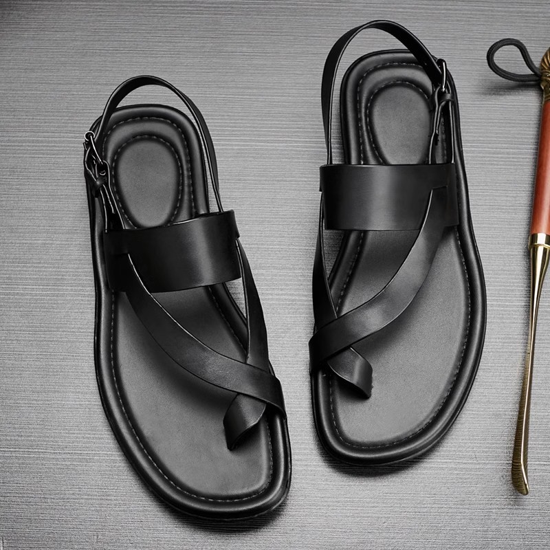 Genuine Leather Mens Sandals L - Men'S Shoes Size 43 In Us recension och pris