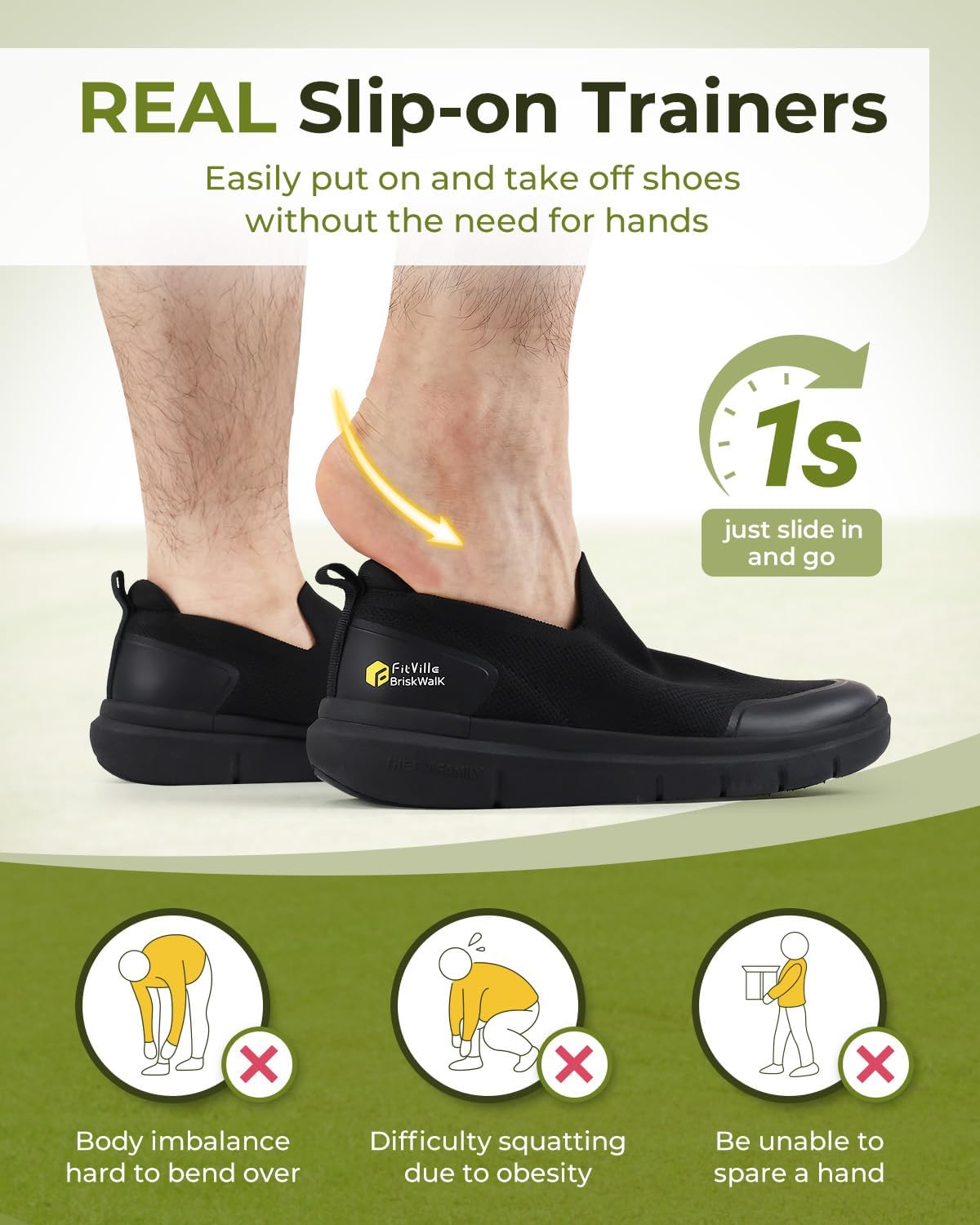 FitVille Men'S Extra Wide Slip - Men'S Shoes For Plantar Fasciitis recension och pris